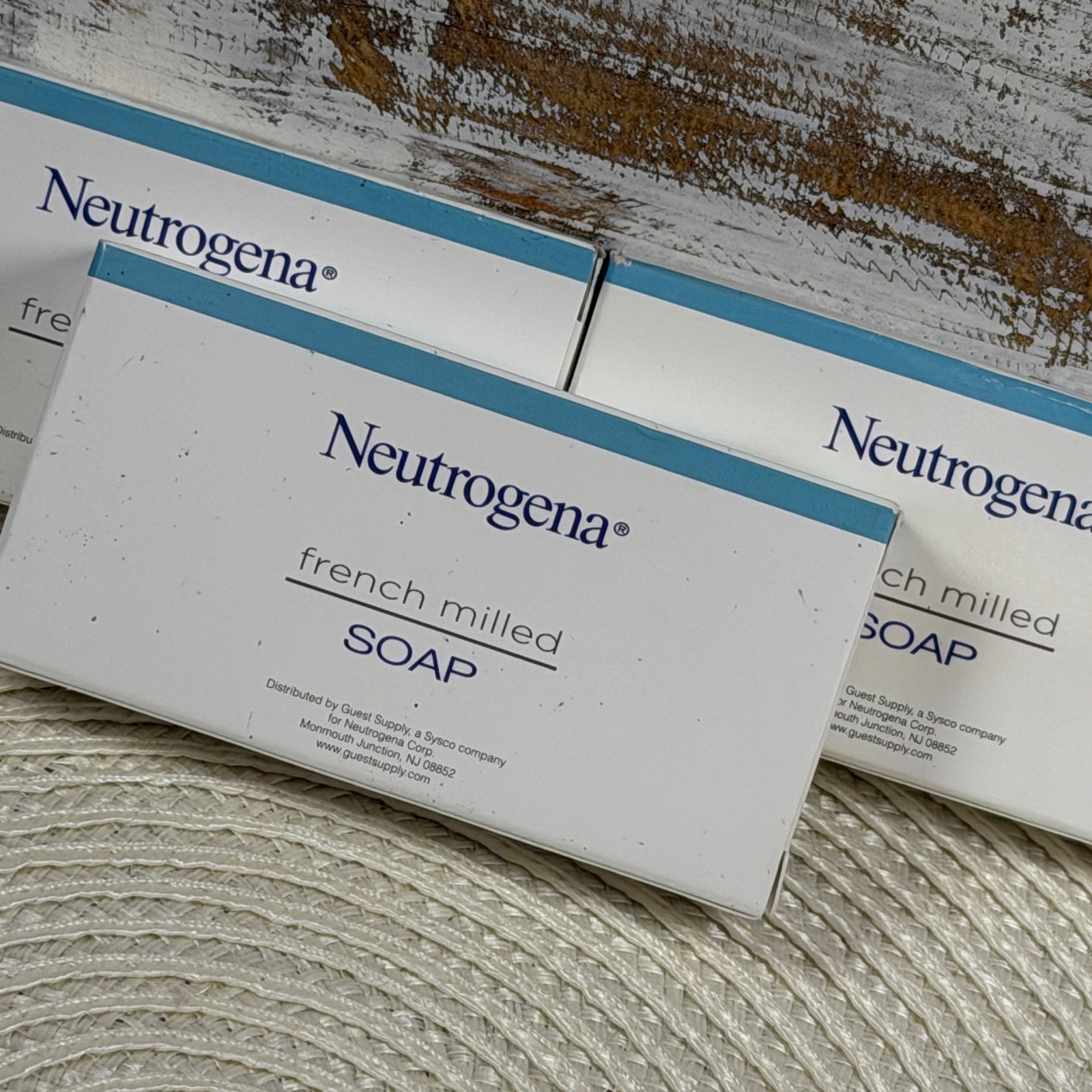 Neutrogena French Milled Soap Bar Lot of 3 Individually Boxed Travel Guest Size