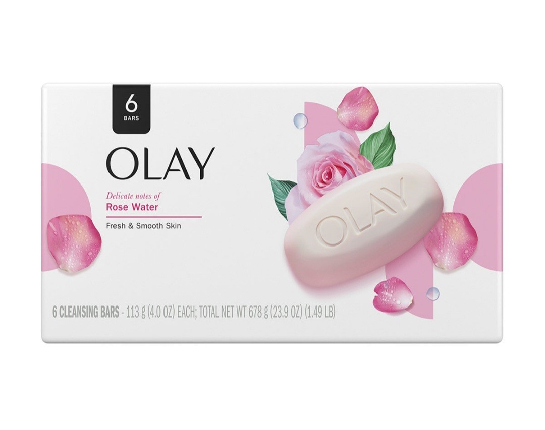 NEW! OLAY (6-BARS) 4 Oz. (113 g) 🥀🫧 ●ROSE WATER● Ultra Fresh Cleansing Bars.