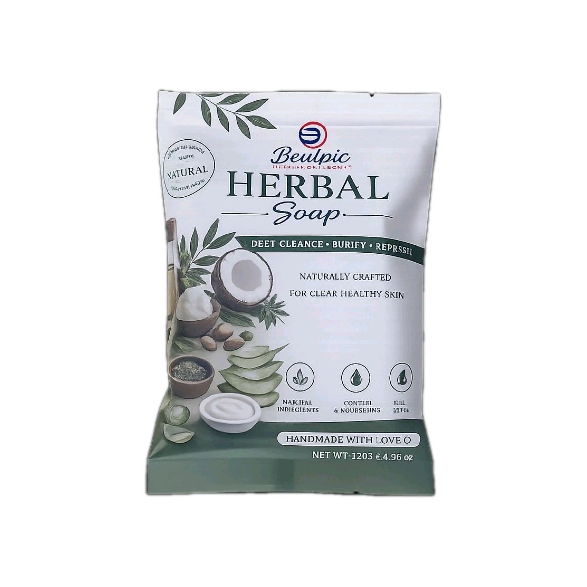 3 Handmade Moringa and Neem Herbal Soap – 126 g
