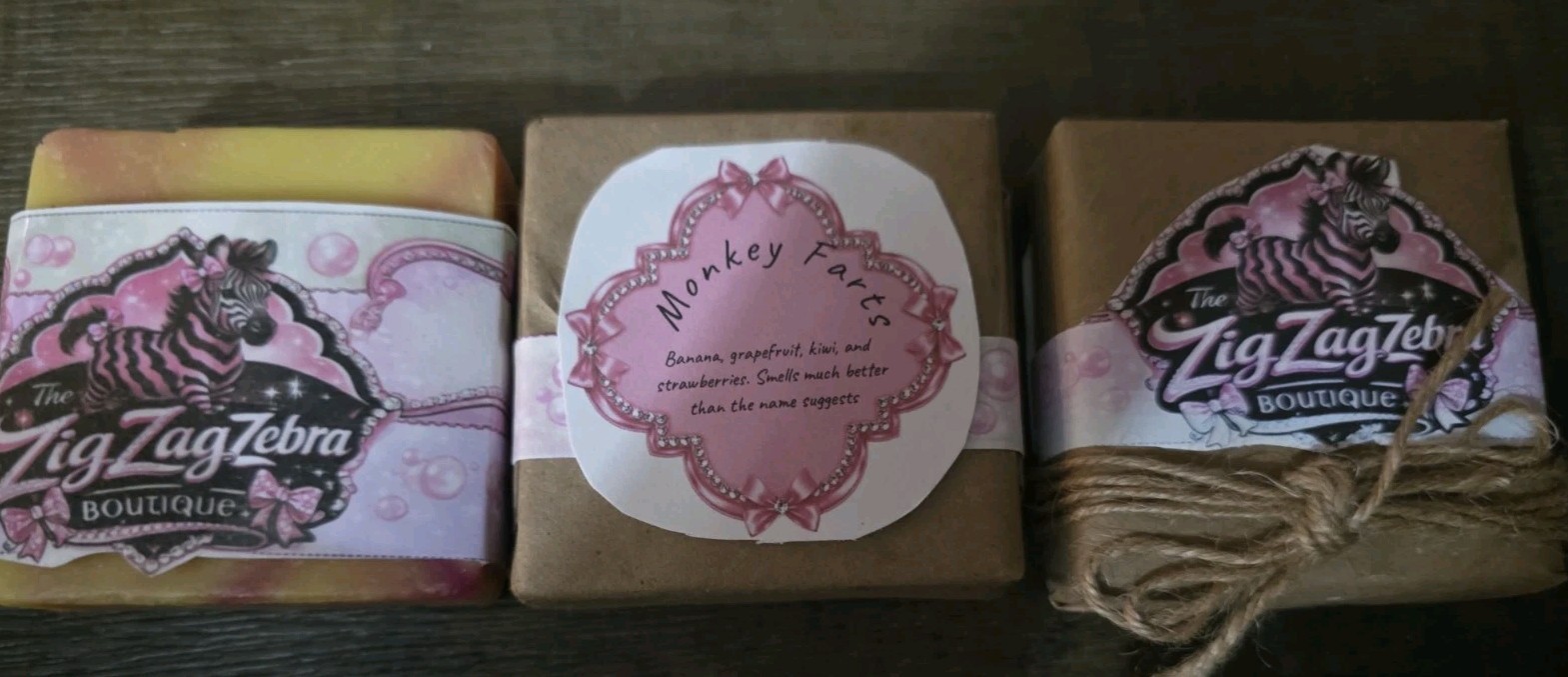 Handmade Moisturizing soap bar. Lot of 3 Monkey Farts Moisturizing Soap Bar