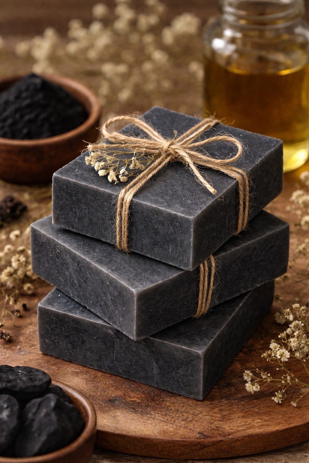 3 Handmade Charcoal Soaps Unscented Chemicals Free Only 4 Ingredients