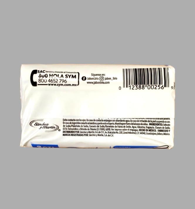 3Pk-Lirio Neutro Jabón de Tocador 120g Mexican Neutral Bar Soap