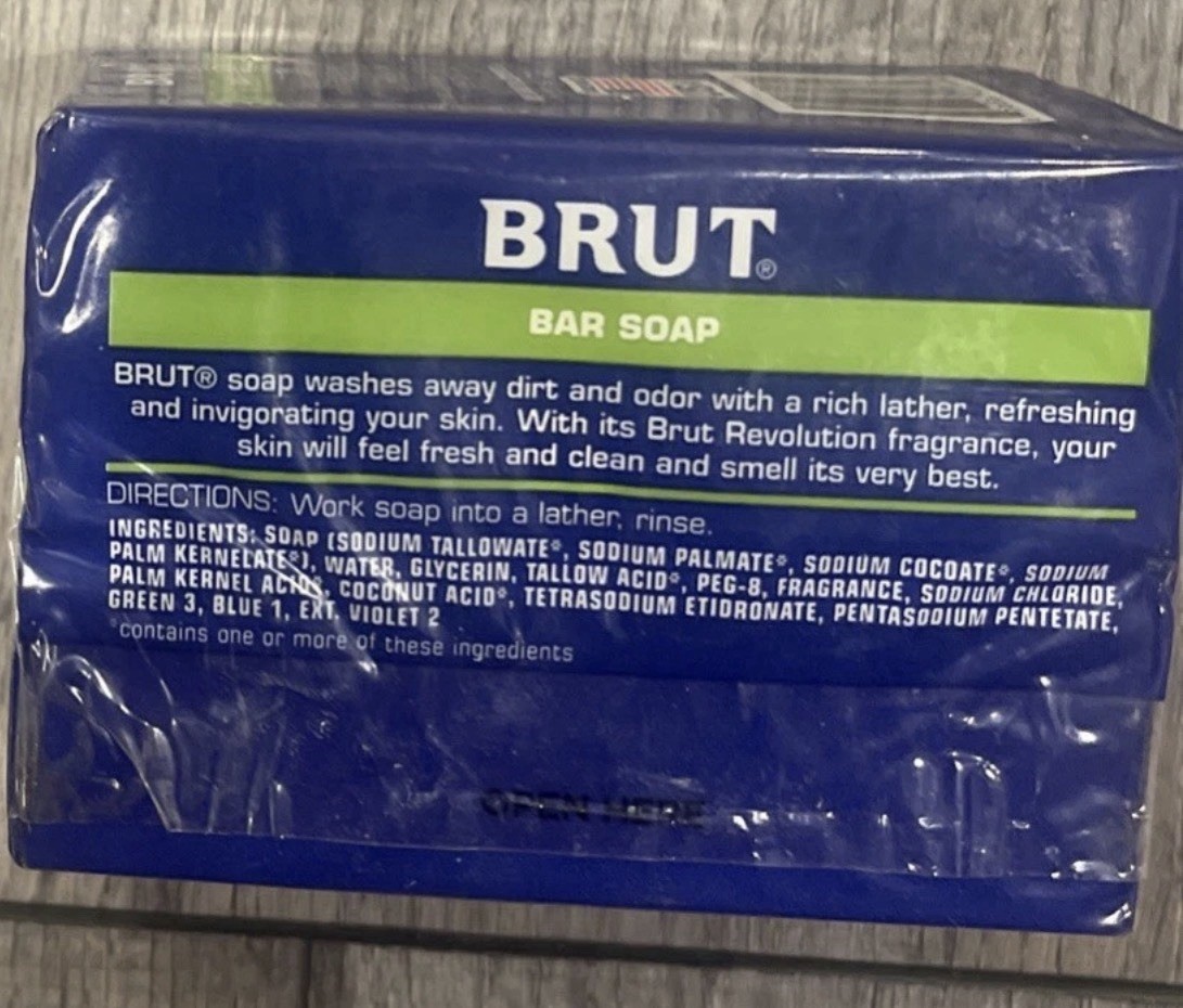2 BRUT Bar Soaps Vintage Discontinued Revolution 3.5 Oz Each 7 Oz Total SEALED