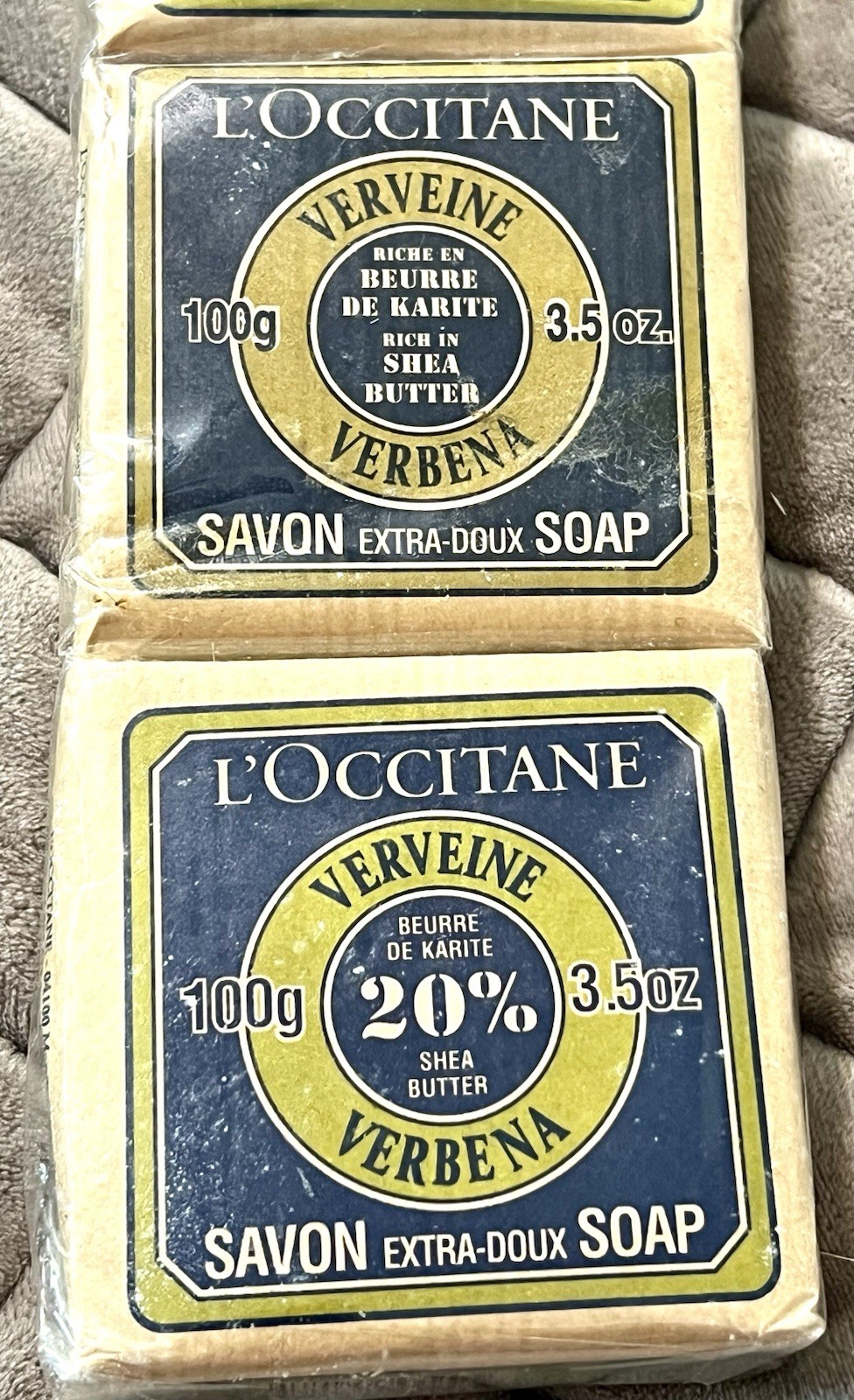 L’Occitane Verbena Shea Butter Soap 3 Bars 3.5. oz Lemon Scented Bath Soap