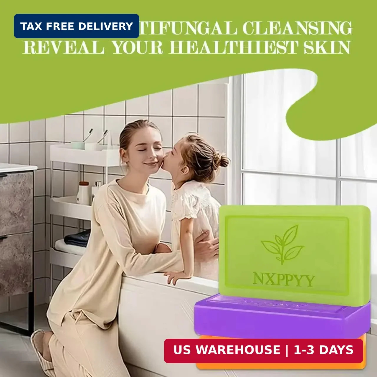 Antifungal Soap-Antibacterial Soap Bar with Tea Tree Oil- Body & Face Wash for A