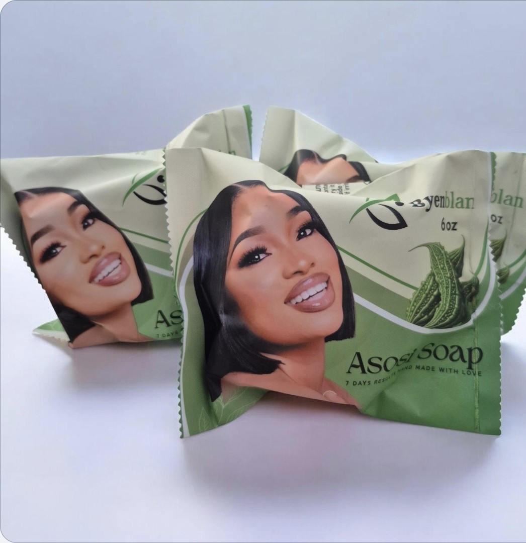 Byenblan Asosi Face & Body Soap Bar Green Unisex Handmade 3 packs of 7 oz