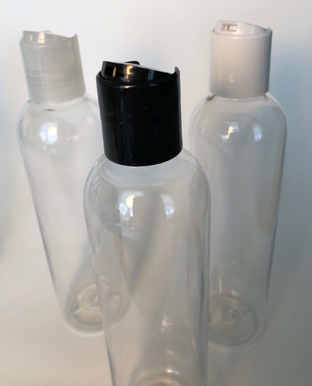 8 oz PET Plastic BPA Free 24/410 Clear Round Bottles & caps qty 48