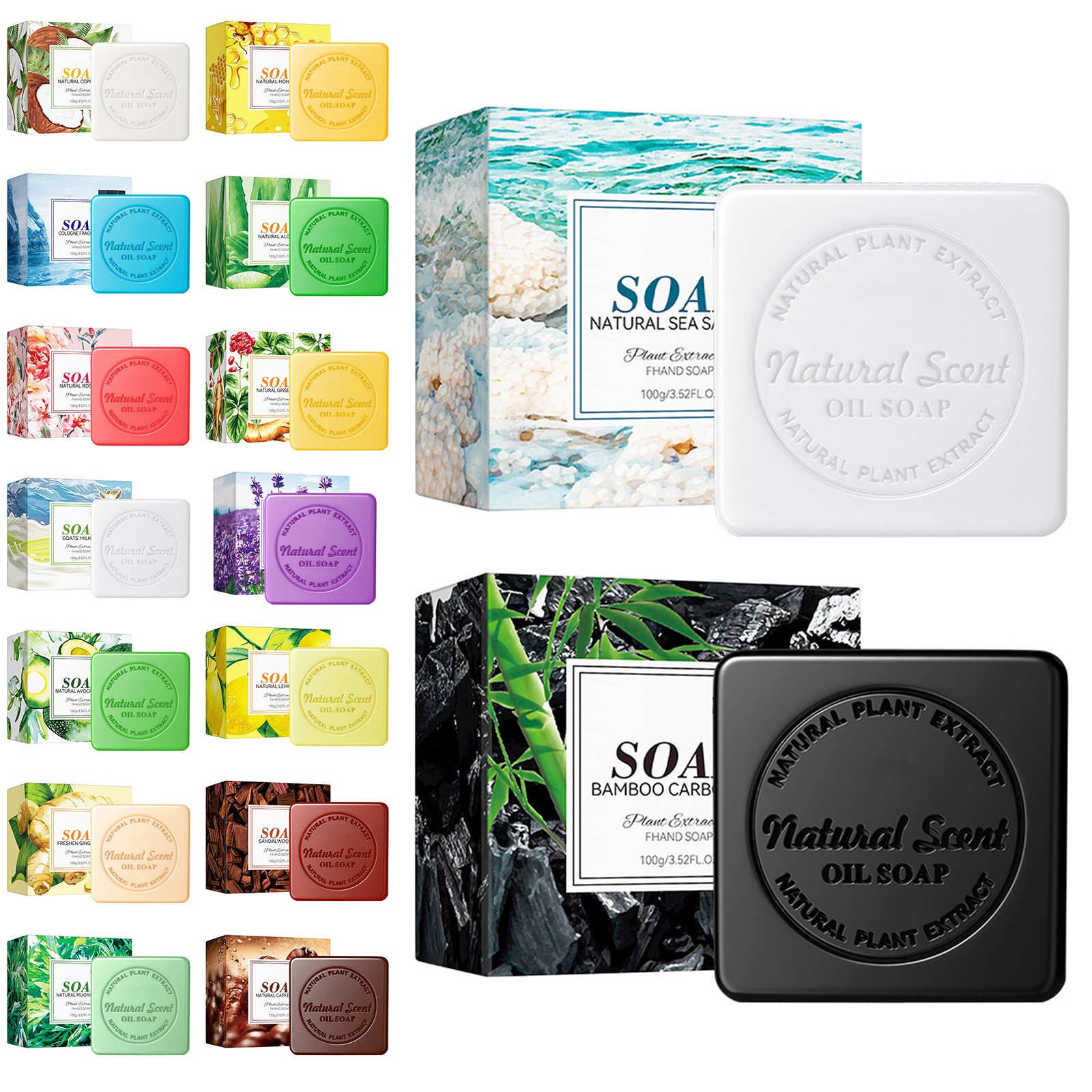 1Pcs Body Wash Soap Pleasant Fragrance Essential Oil Soap For Bathing 100g