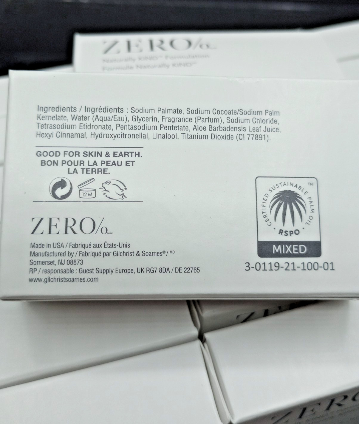 Gilchrist & Soames Zero % Triple Milled Aloe Face & Body Soap 1 oz – Lot of 20