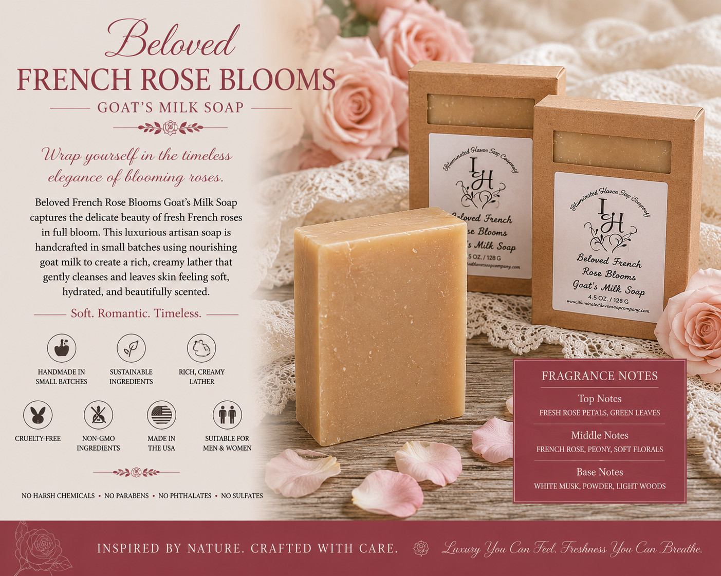 Handmade Artisan Soap Bar Natural Bath Soap Shea Butter USA Made Moisturizing