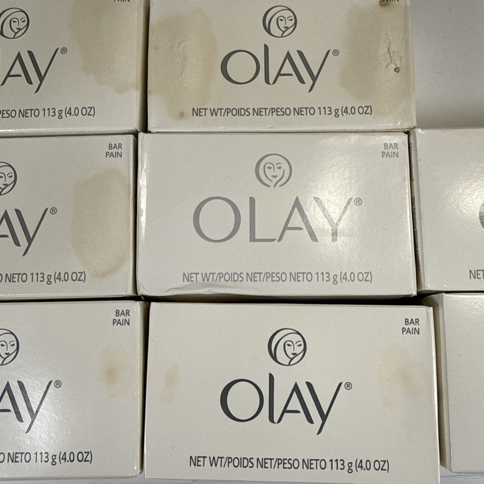 Vintage OLAY Beauty Bar Lot Of 8 NOS Original White 4.0 & 3.75 Oz 1990-2000s USA