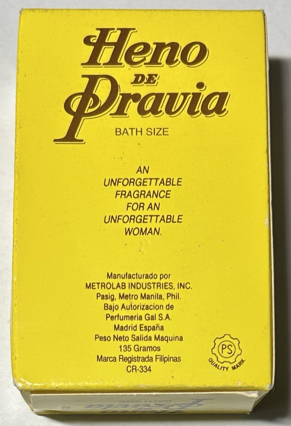 Vintage Heno De Pravia Original Natural Full Size Bath Soap 4.1 oz Sealed New