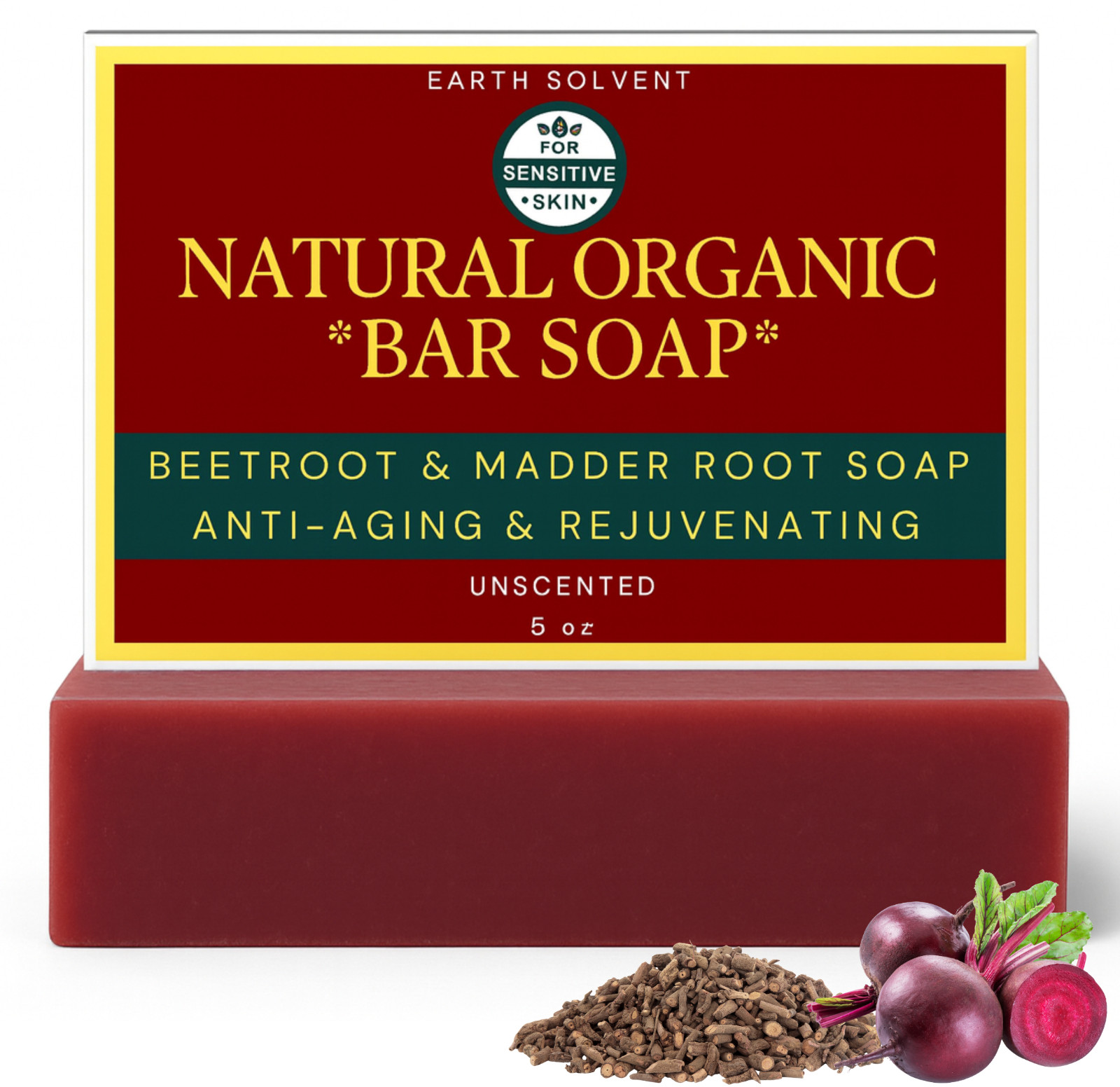 BUY 2 & Get 1 FREE Natural Organic Bar Soap For Sensitive Skin 5oz UNSCENTED