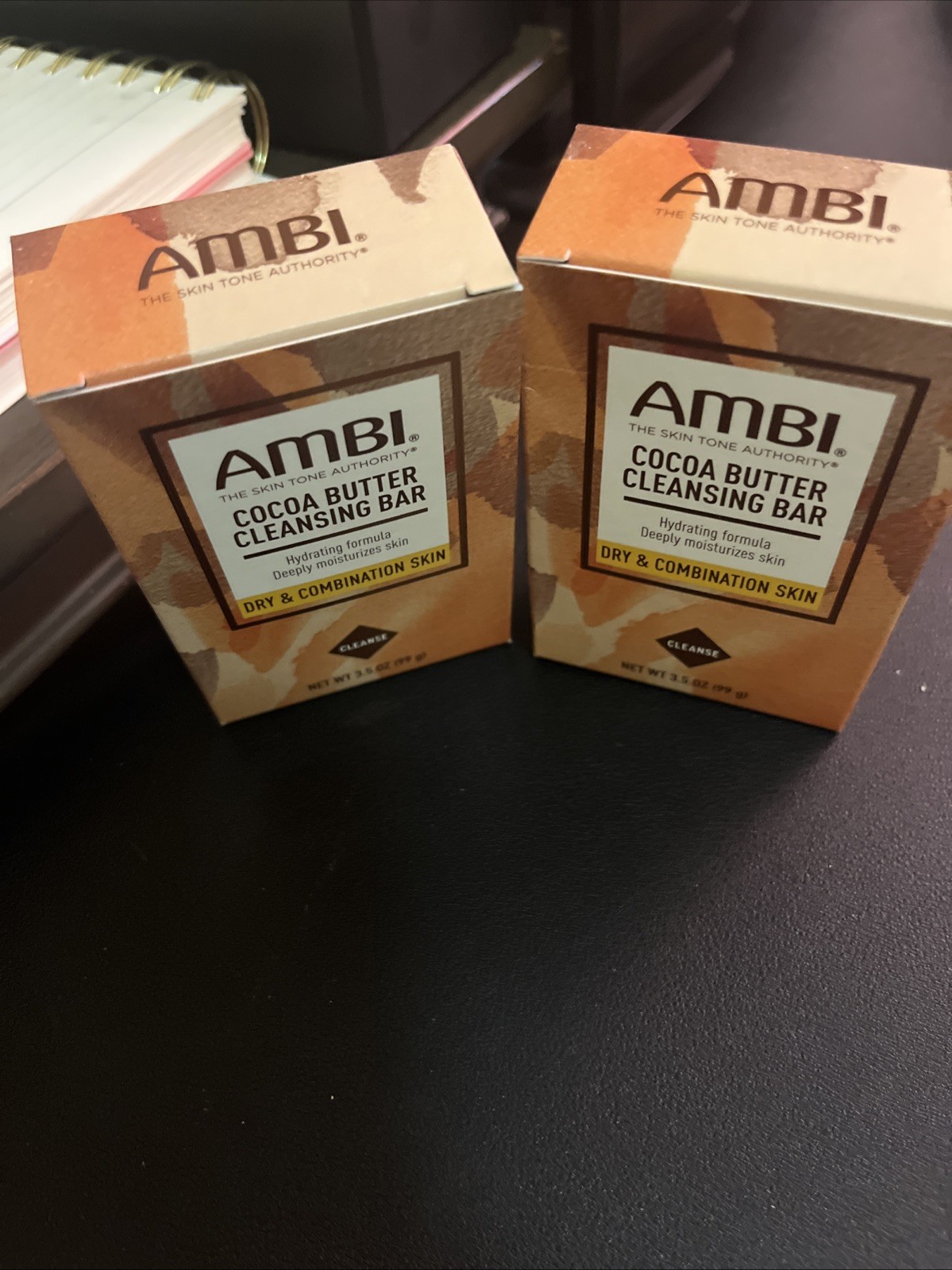 AMBI Cocoa Butter Cleansing Bar Dry & Combination Skin 3.5 oz (Pack of 2)