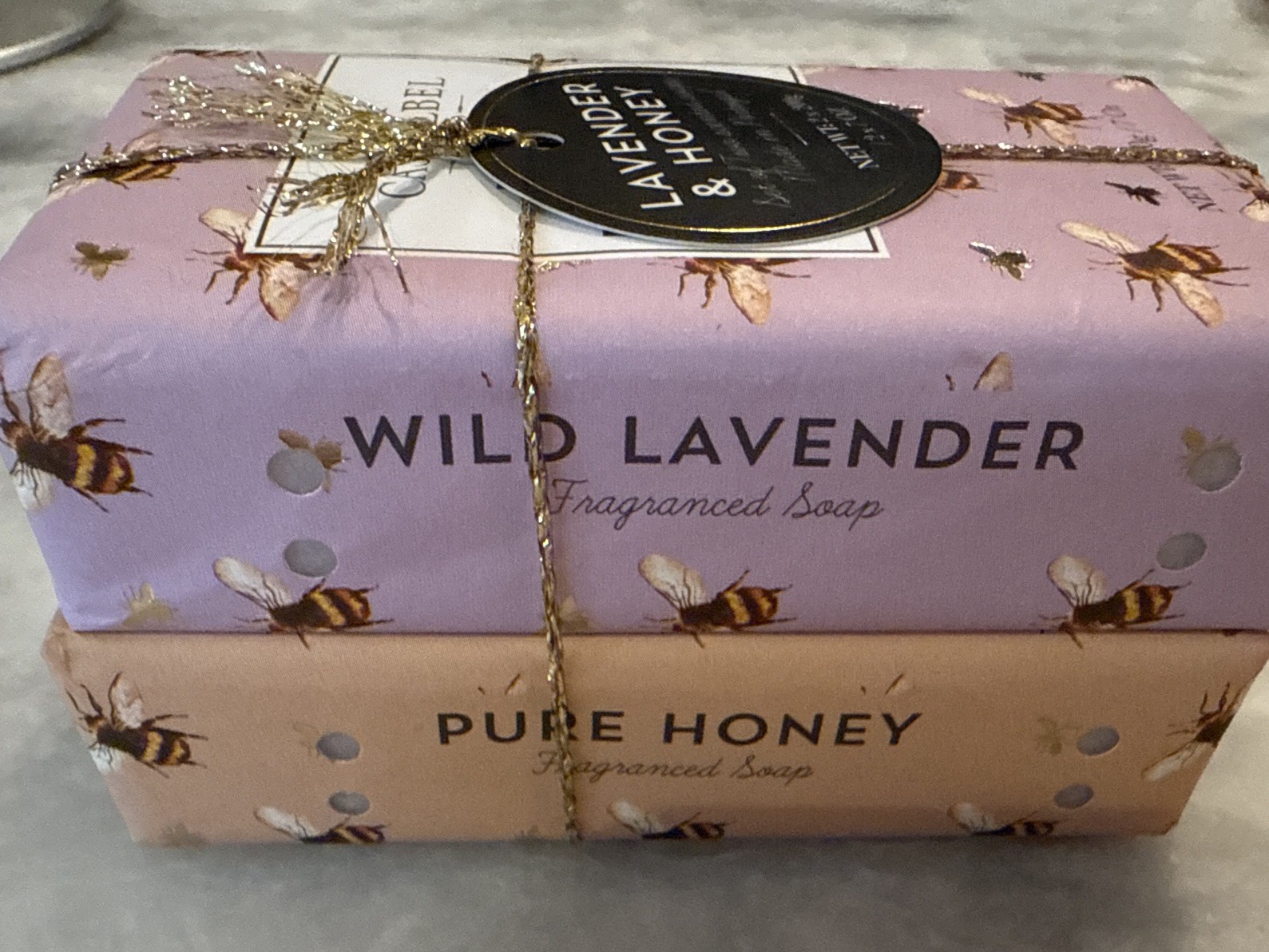 1 Set of 2 CASTELBEL Porto Pure Honey & Wild Lavender Soap Bars Cruelty Free