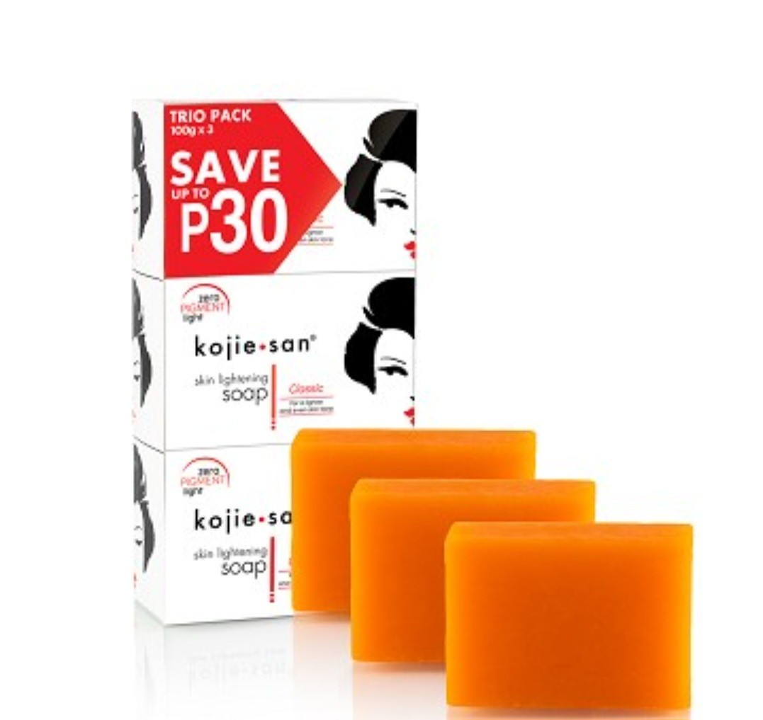 A+ Original Kojie San Skin Lightening Kojic Acid Soap 65g Pack of 3 Thailand New