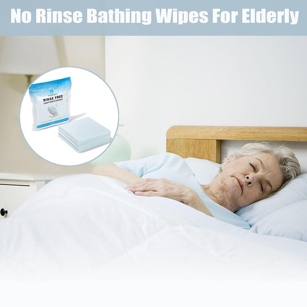 HYGIENJOY-21% Larger,No Rinse Bathing Wipes for Adults – (25 pack)