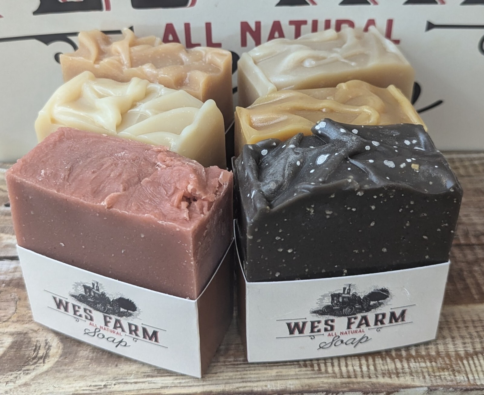 Goat Milk Soap all-natural From From Wes Farm Soap 6 Bars