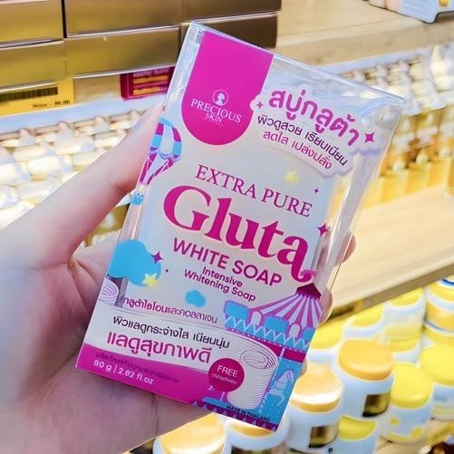 2 Extra pure Gluta White Soap Glutathione Nourish Skin White Bright Smooth 80g