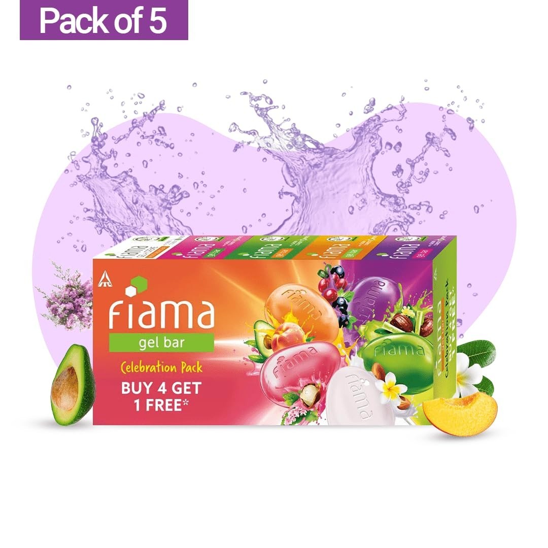 Fiama Gel Bathing Bar Celebration Pack 5x125g Moisturizing Soap All Skin