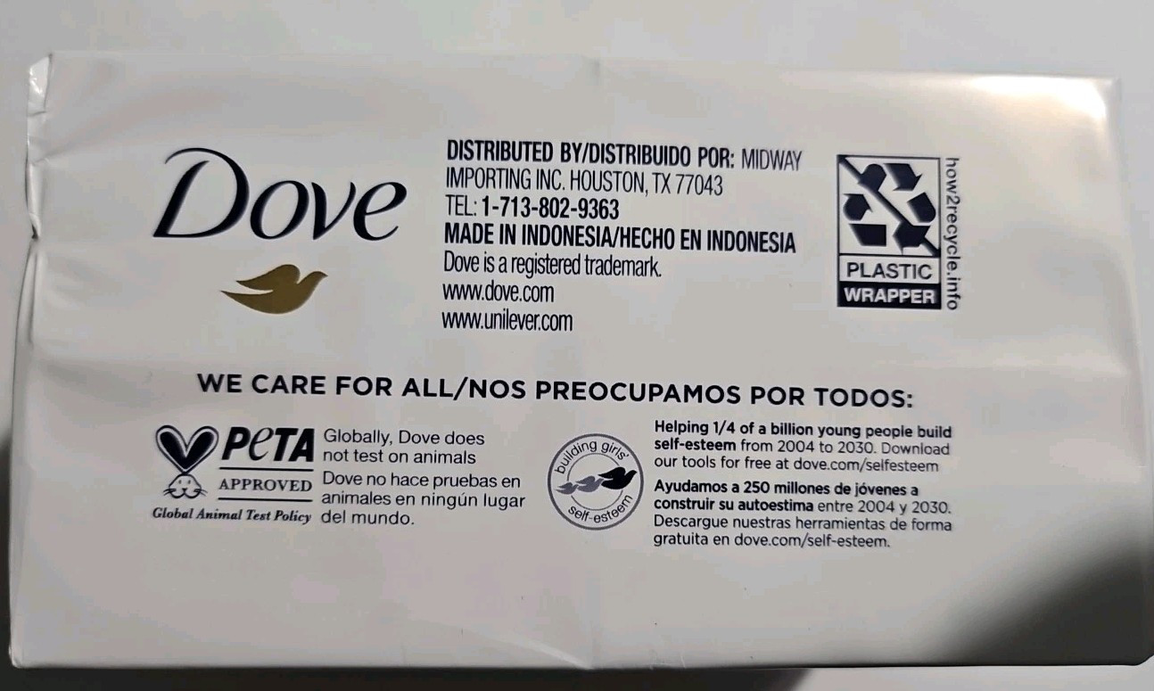 Dove Pink/Rosa Beauty Bar Soap 3.17 oz Each Peta Approved Lot Of 2 -8 Bars Total