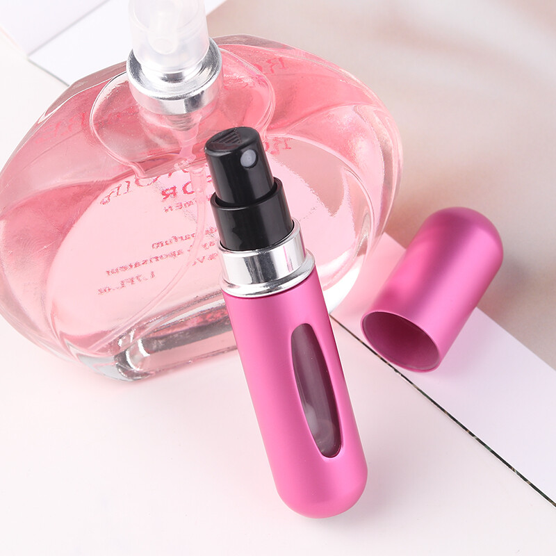 5PCS Refillable Travel Portable Perfume Atomizer Bottle Spray Pump Case 5ML/8ML