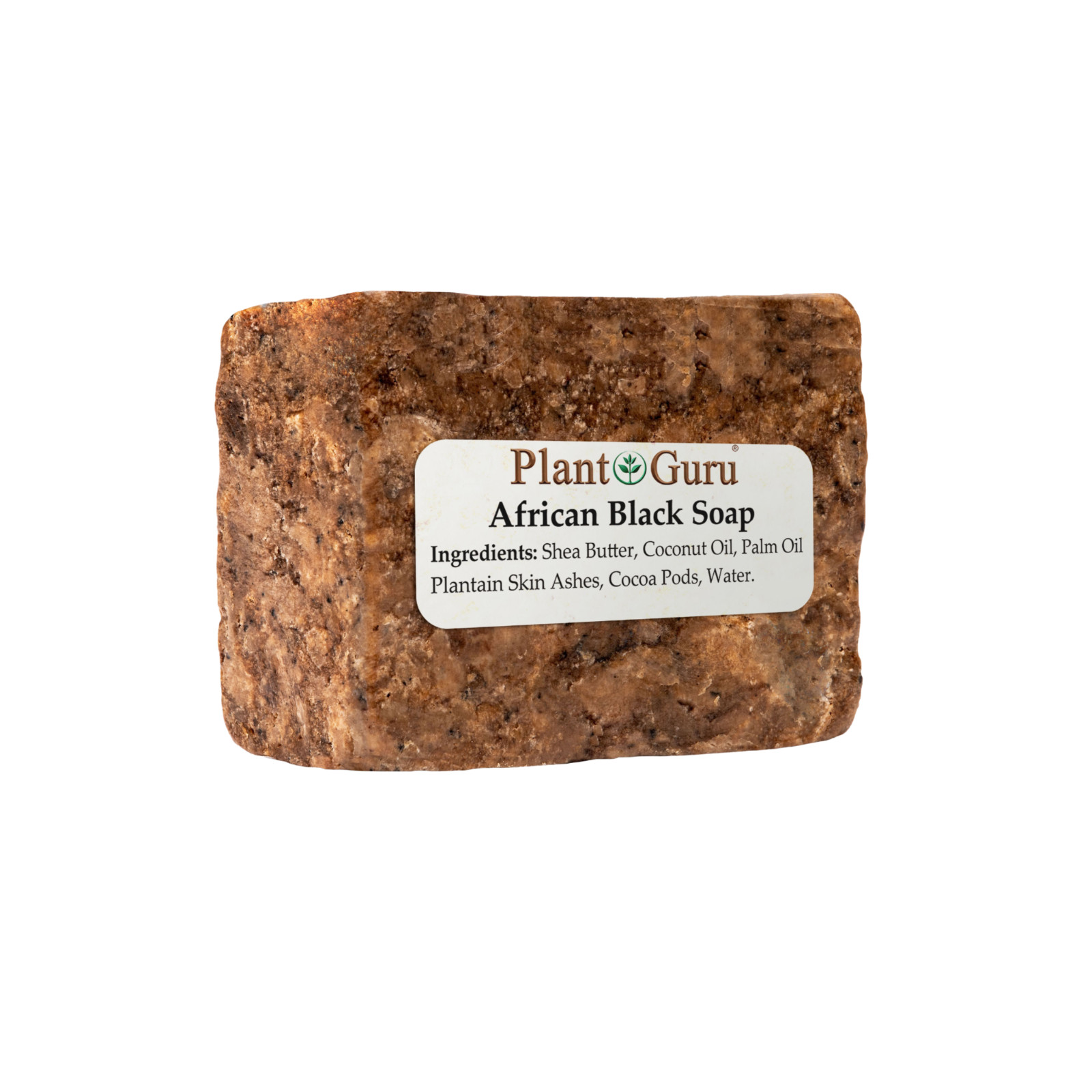 Raw African Black Soap 4 oz. Bar 100% Pure Natural Organic Ghana Body Face Wash