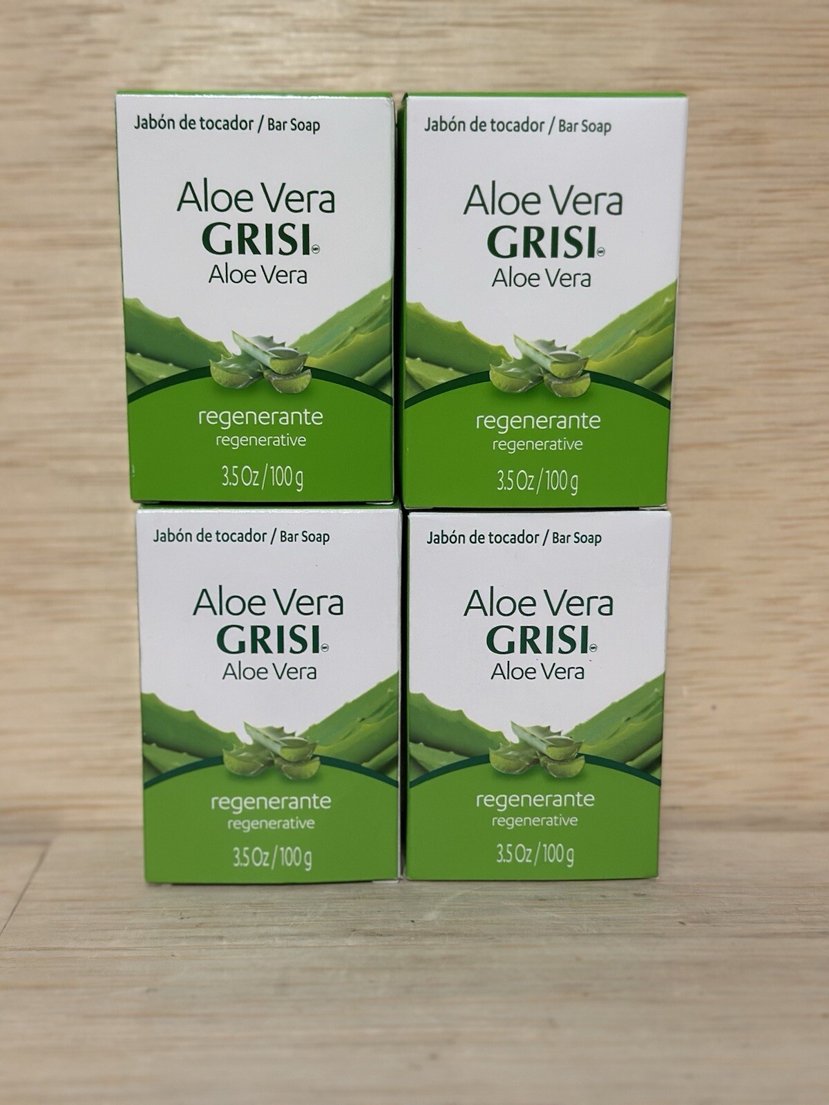 4-GRISI ALOE VERA NATURAL SOAP Balancing 3.5oz Scented Bar Hand Face Bath Jabon