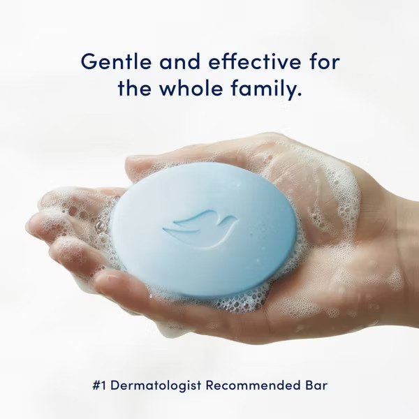 Dove Soap, Gentle Exfoliating Beauty Bar 12-Pack – 3-in-1 Moisturizing-4.75oz