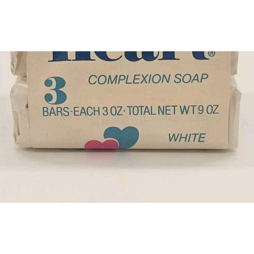 NOS Vintage Sweet Heart Complexion Bar Soap 3 Pack (9oz Total)