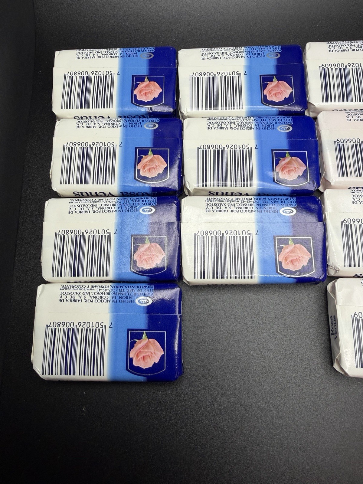 Rosa Venus White & Rosa Soap Bars 5.3 oz – Classic Gentle Scented Bars Lot of 14
