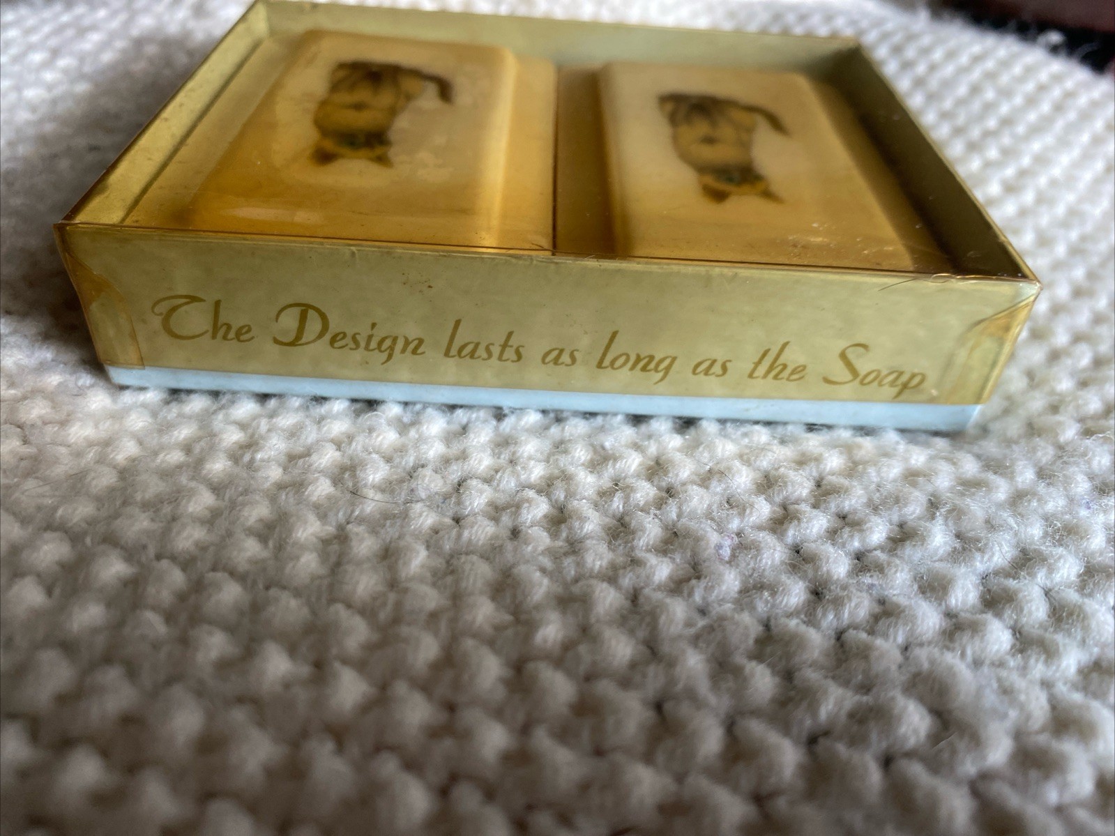 Vtg KATHERINE GRAY, INC,Riverton, WY Set Of 2 Cat Design Bar Soaps New in Box
