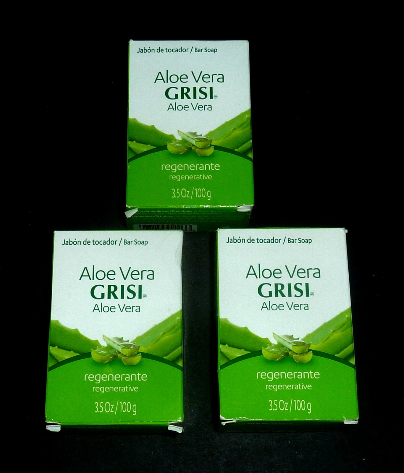 Grisi Aloe Vera Natural Bar Soap. Cleans & Protects your Skin. 3.5 Oz. (3 PACK)