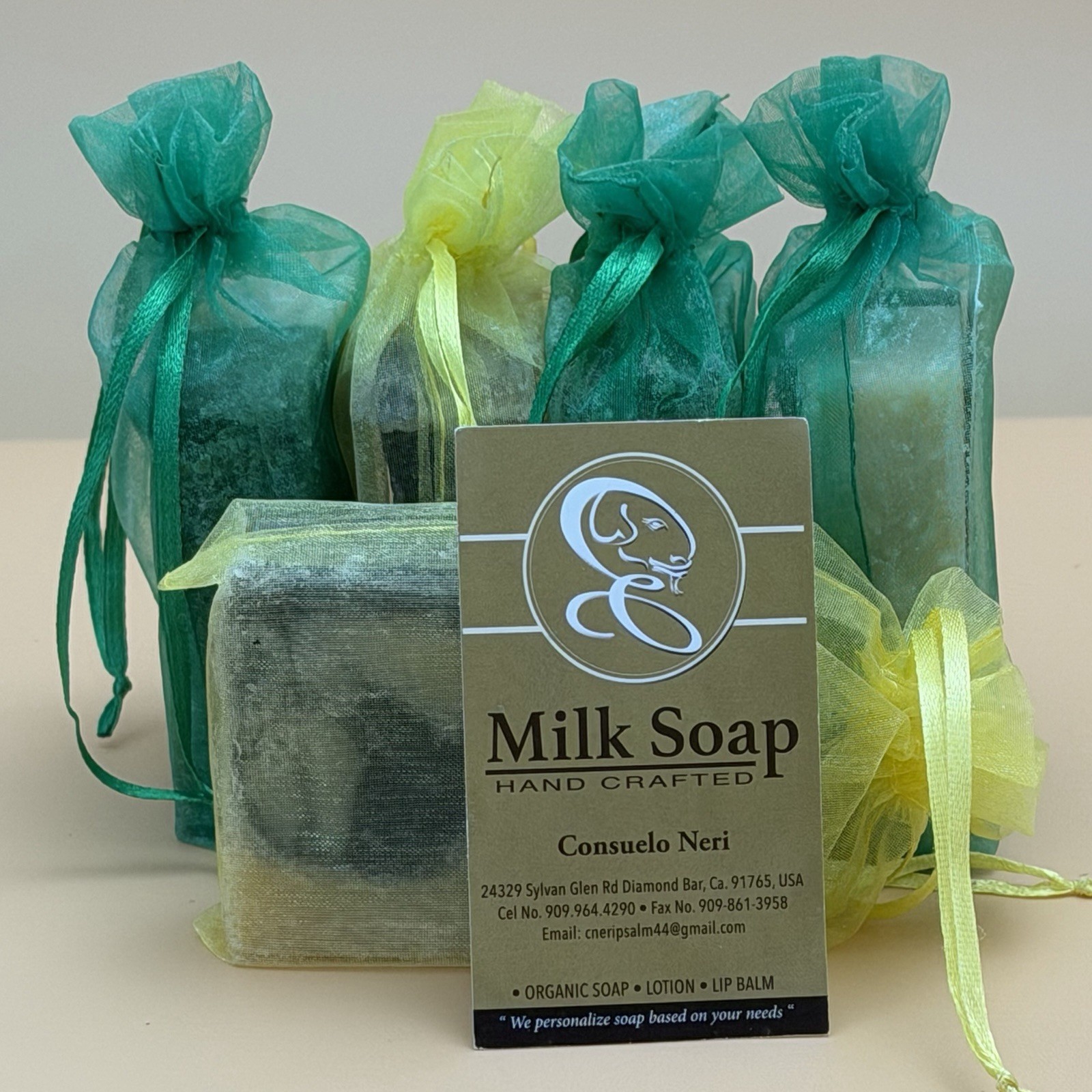 Goat Milk Soap Hand Made In USA 5 Pack Consuelo Neri Personalized Soap