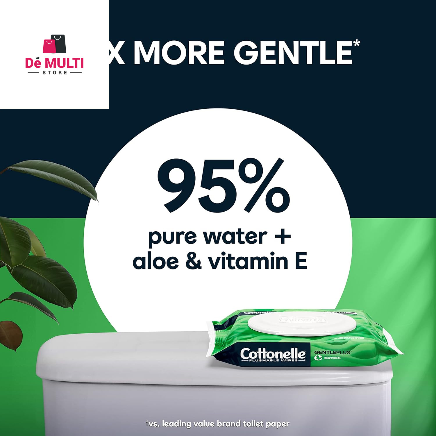 Cottonelle GentlePlus Flushable Wet Wipes, 4 Flip-Top Packs (168 Total Flushable