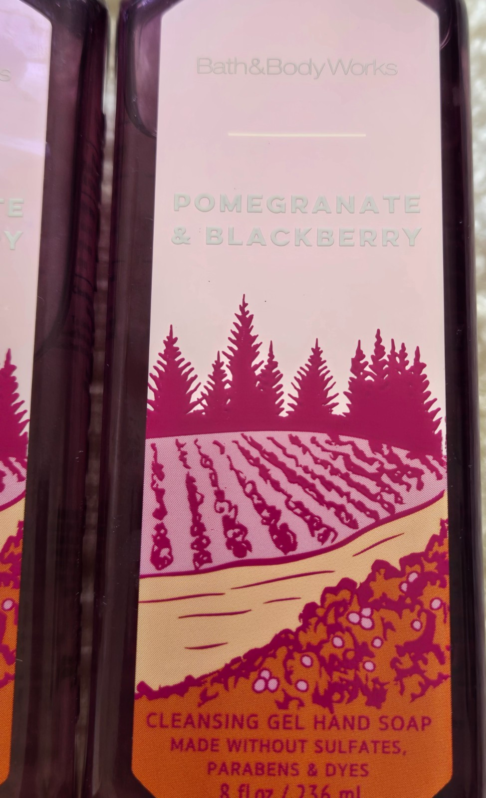 3 Bath & Body Works POMEGRANATE & BLACKBERRY Cleansing Gel Hand Soap 8.0 oz each