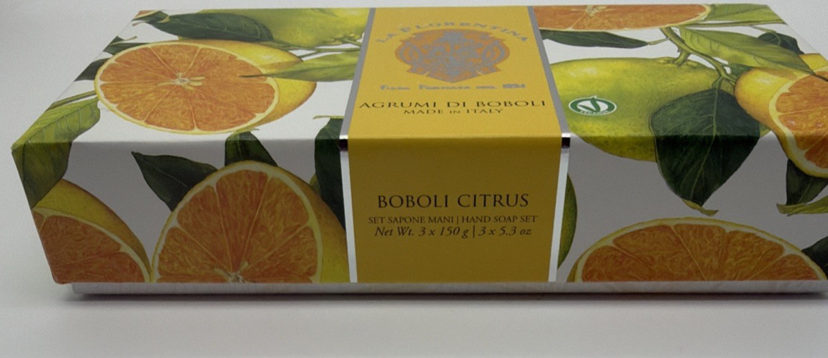 La Florentina Agrumi di Boboli Soap CITRUS HAND SOAP SET ITALY 3 – 5.3 oz bars