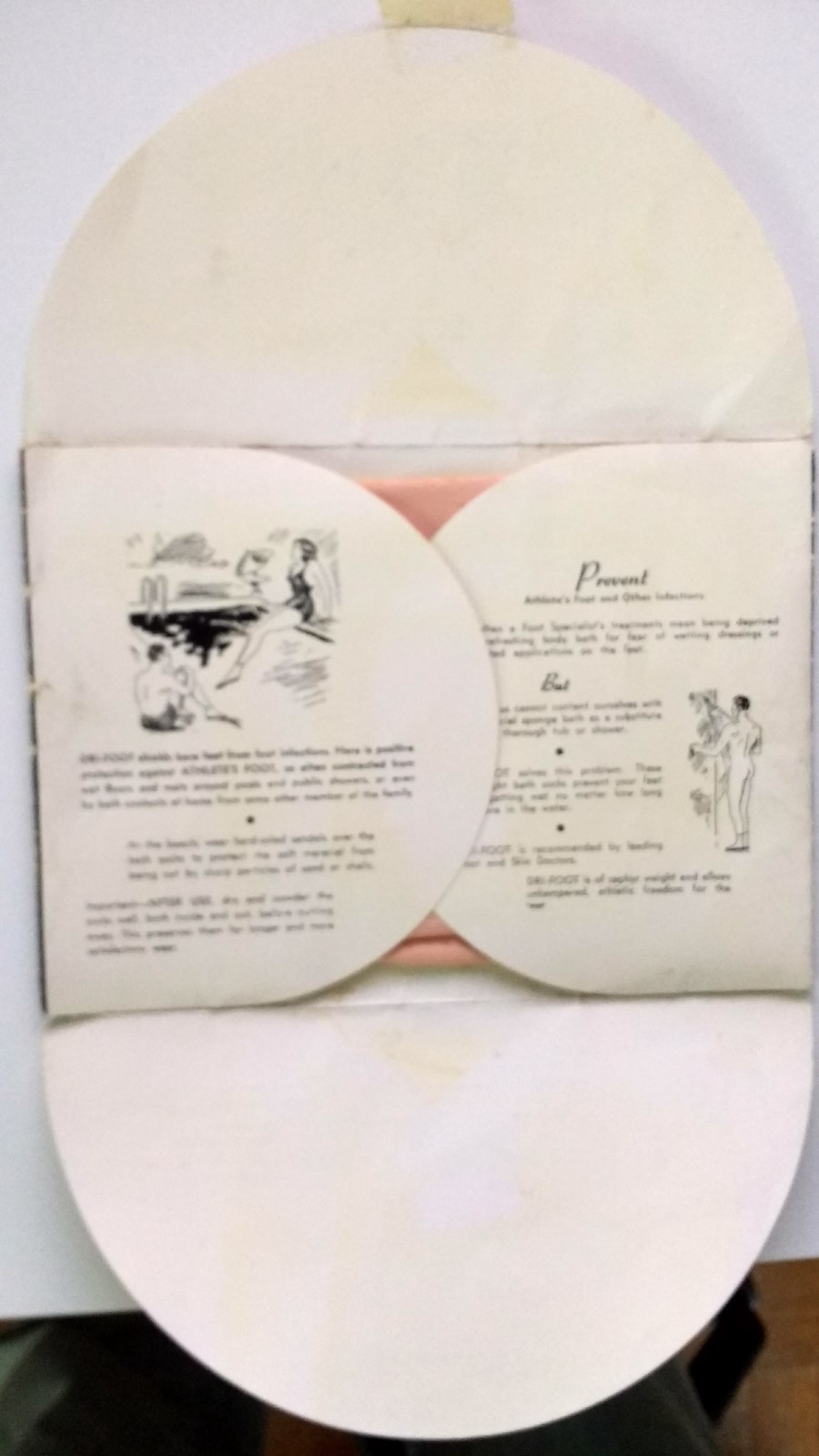 RARE UNIQUE Vintage DRI-FOOT watertight bath sock in original advertising pack