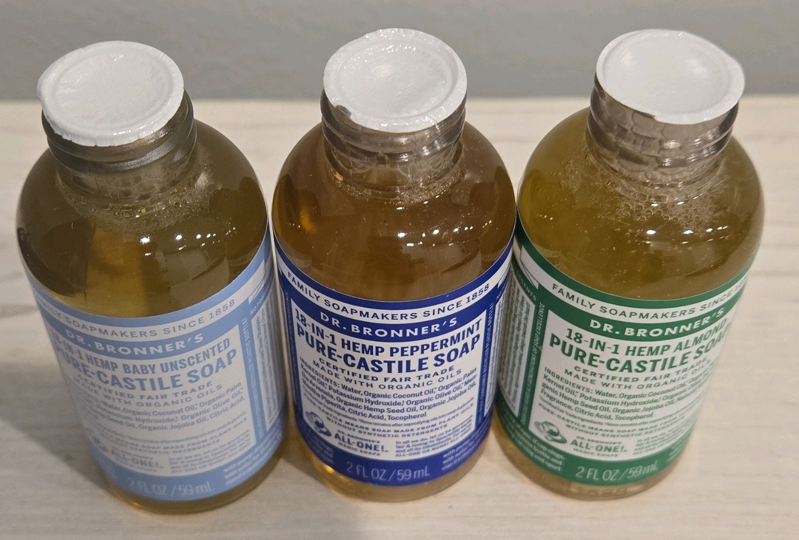 Dr. Bronner’s Pure-Castile Gift Set 3- 2 oz Liquid Travel Size Soaps