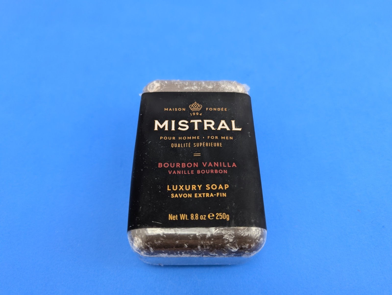 Mistral Bar Soap Organic Bourbon Vanilla Large 8.8 Ounce Crafted Soaps Original