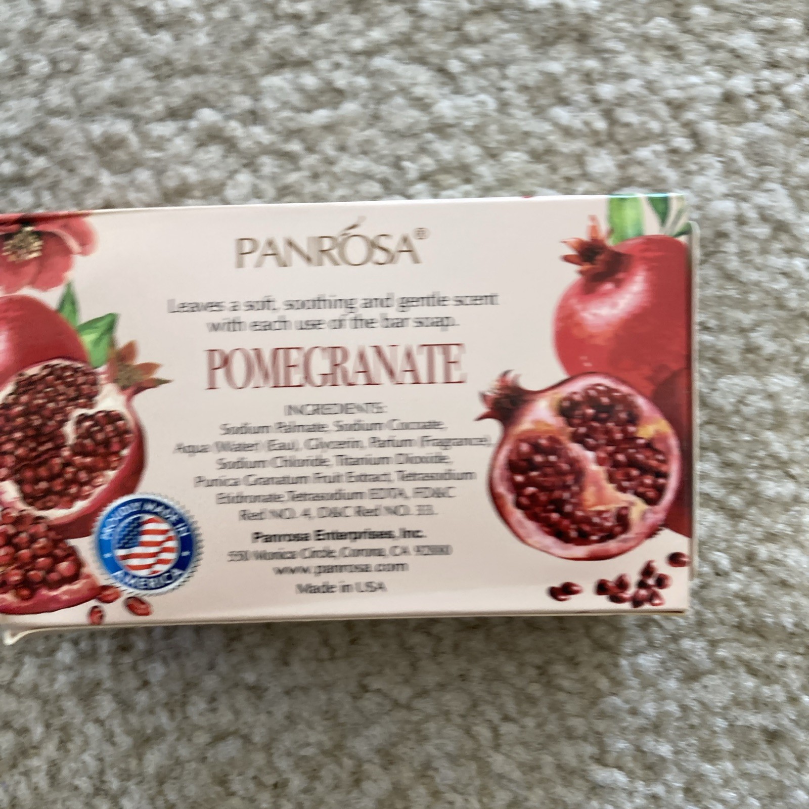 Panrosa Pomegranate Fruit Essence Bar Soap 7 oz
