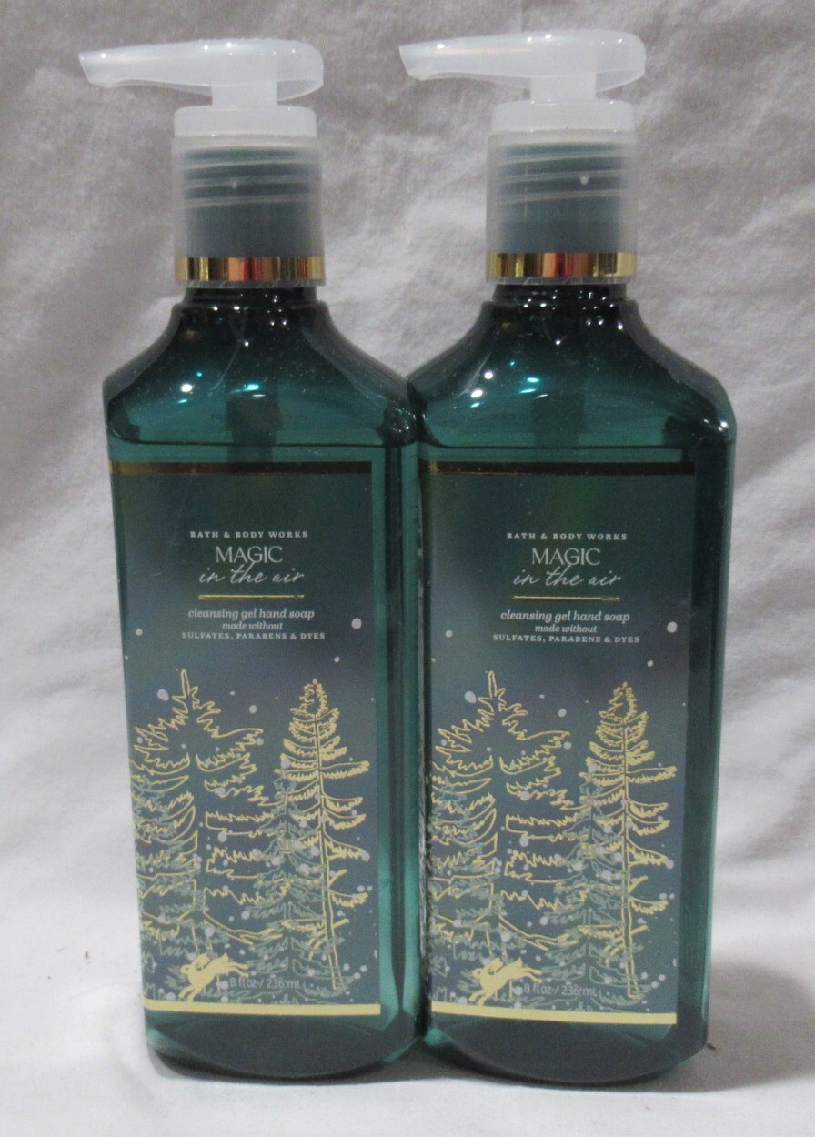 Bath & Body Works Cleansing Gel Hand Soap Lot Set of 2 MAGIC IN THE AIR