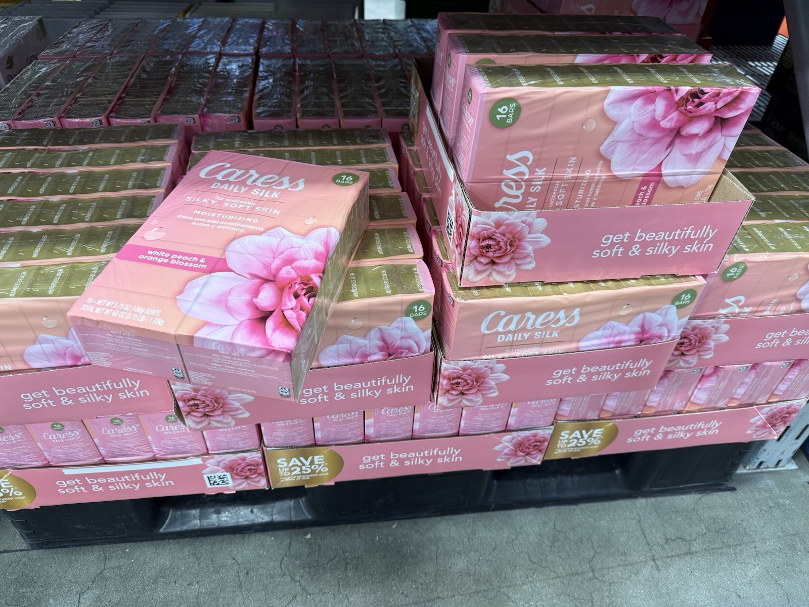 Caress Soap Daily Silk Beauty Bar, White Peach And Orange Blossom, 16 Counts