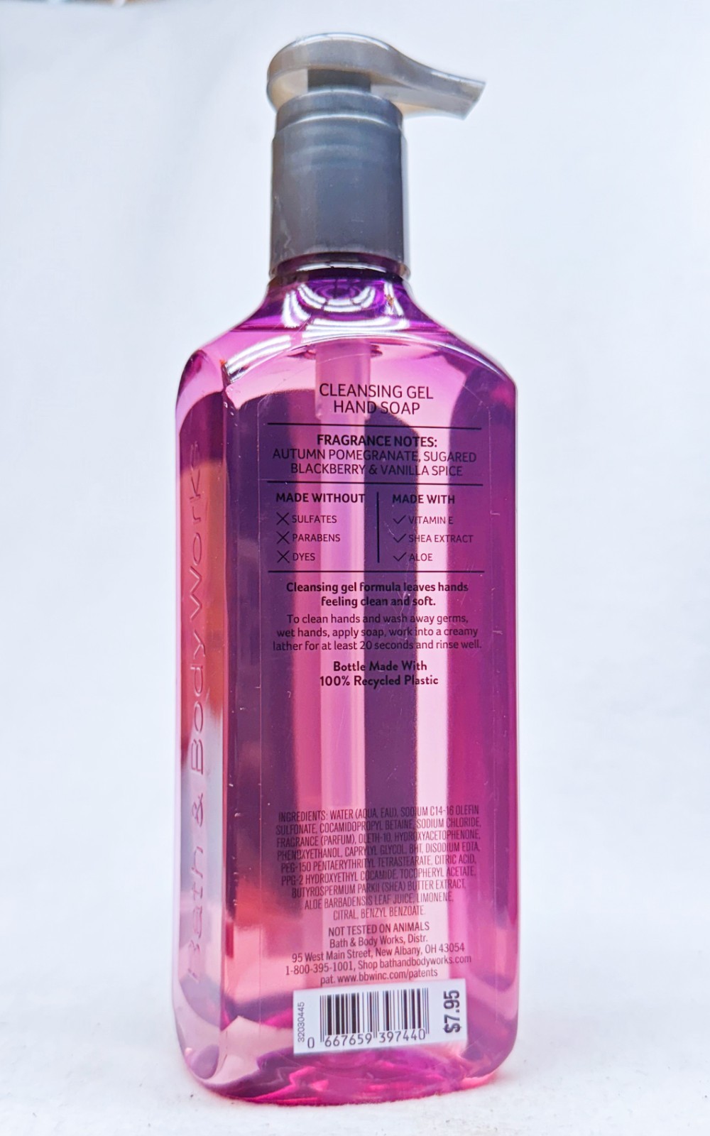1 Bath & Body Works POMEGRANATE BLACKBERRY Cleansing Gel Hand Soap 8.0 oz