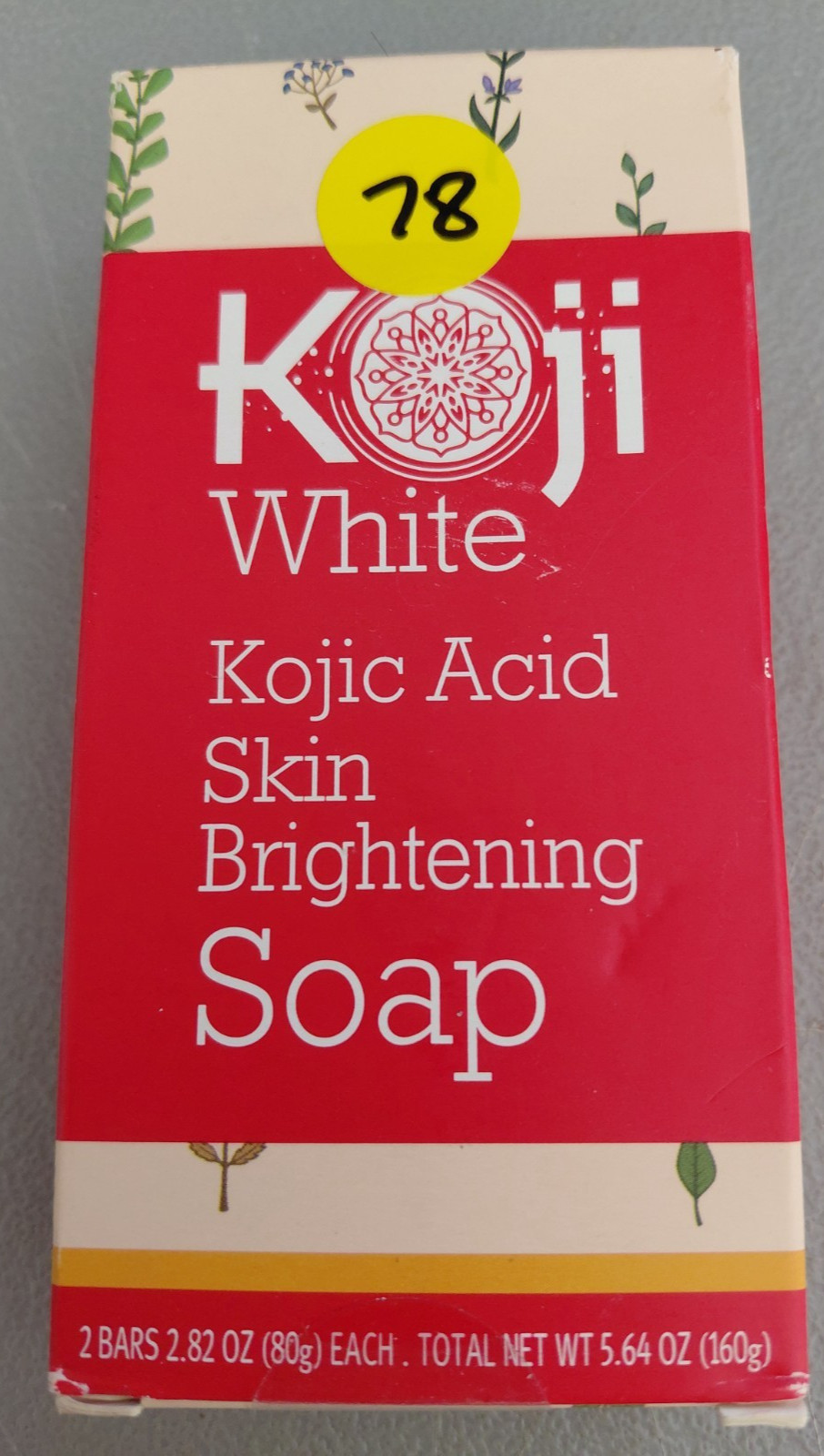 Koji White Pure Kojic Acid Skin Brightening Soap w/ Hyaluronic Acid 5.64 oz