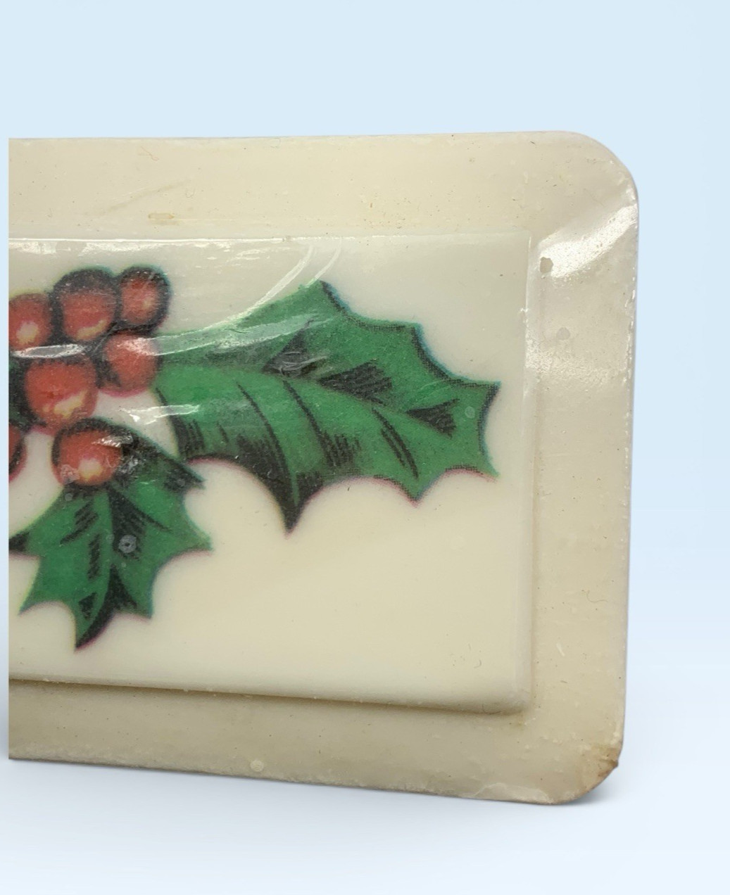 Katherine Gray Holiday Soap with Holly Design 2 bars 5.5 oz Vintage