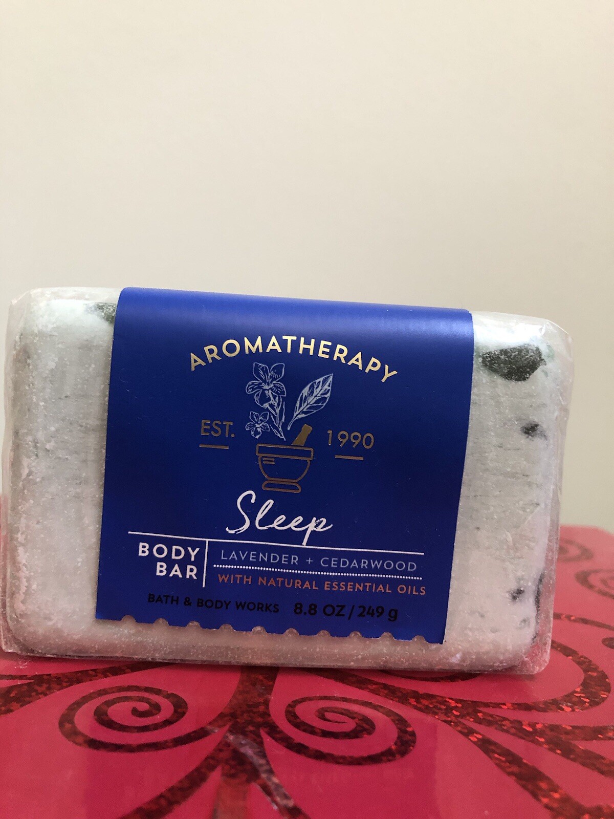 Bath & Body Works LAVENDER CEDARWOOD Aromatherapy Soap Bar 8.8 oz VERY Rare BIG