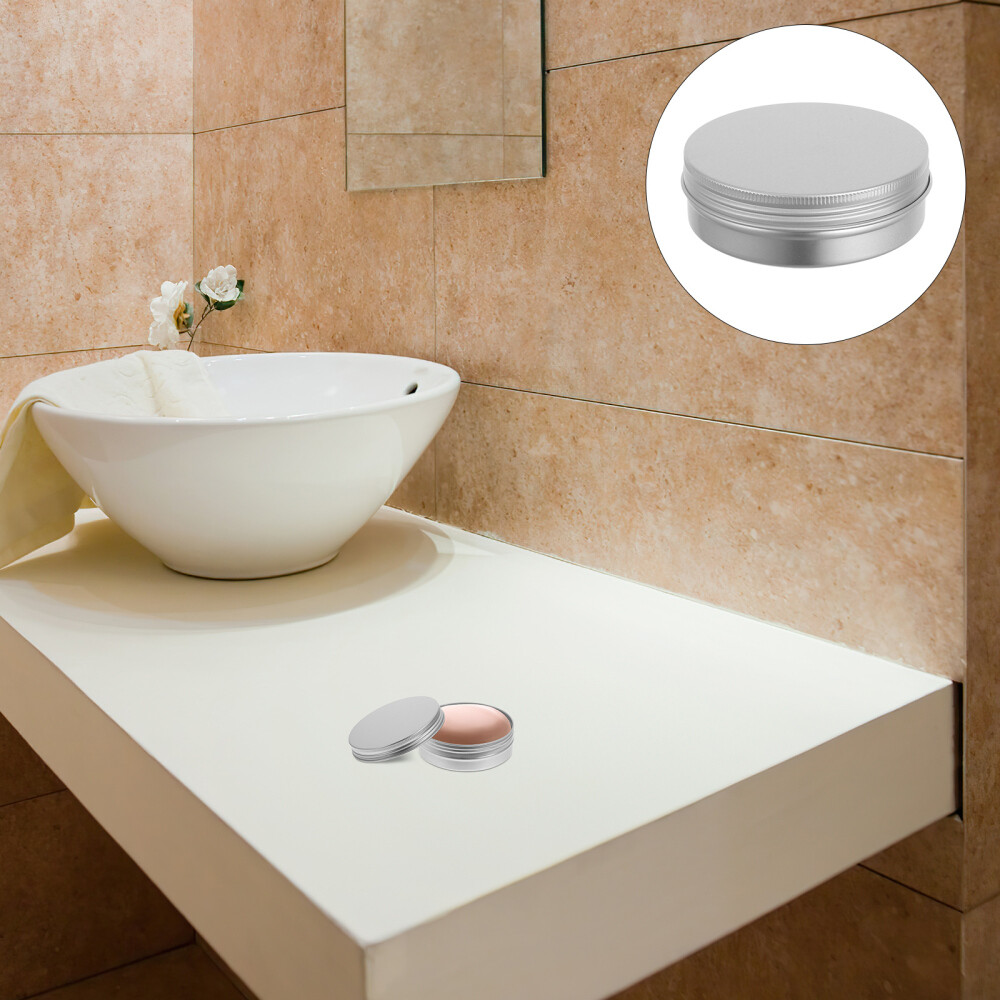 3Pcs Soap Boxes Sink Cases with Lid Soap Trays Housewarming Gifts (Silver)
