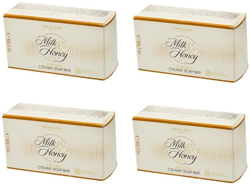 Oriflame Milk And Honey Gold Softening Creamy Soap Bar 100gm Each Pack Of 4