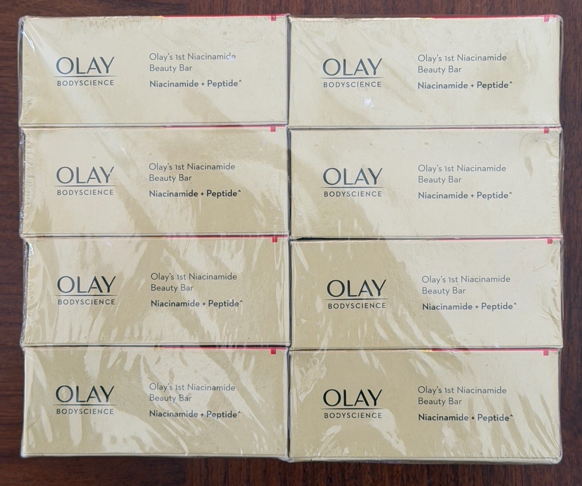 OLAY Body Science Soap B3+ Peptide Beauty Bar Soap (8 Pack) – NEW
